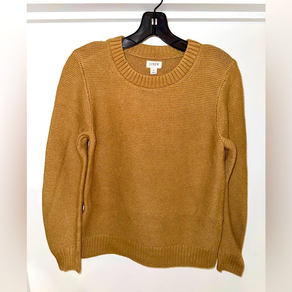 J.Crew Camel Knit Crewneck Sweater - Size Small